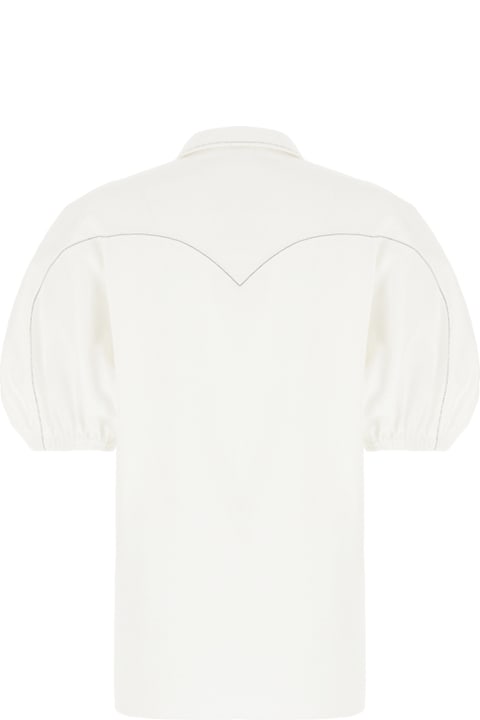 Chloé ملابس علوية لـ السيدات Chloé White Cotton Blouse