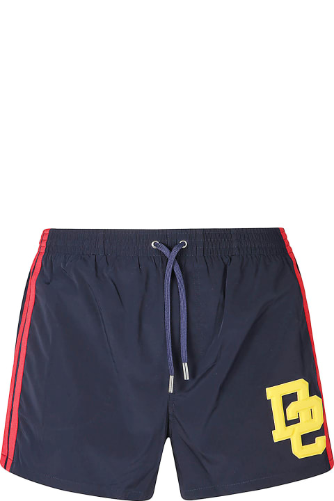Fashion for Men Dsquared2 Stripe Sided Logo Detail Swim Shorts