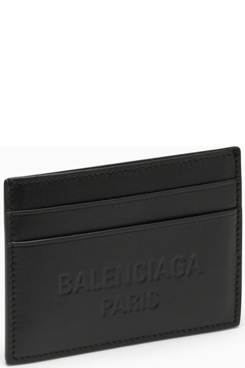 メンズ Balenciagaのアクセサリー Balenciaga Black Leather Duty Free Card Holder