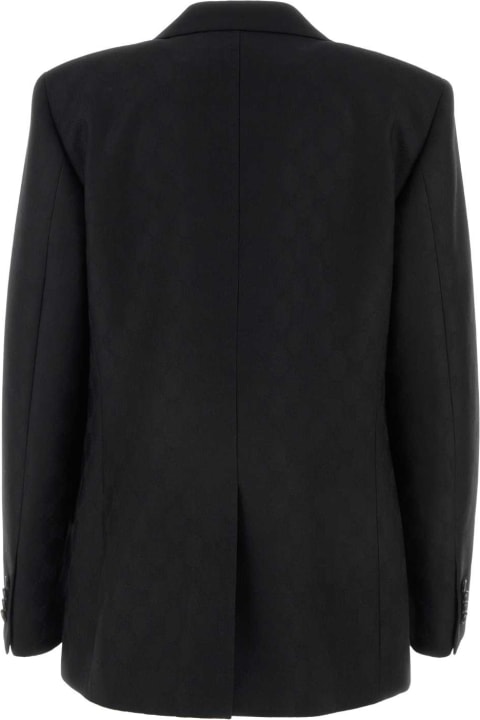 Gucci Coats & Jackets for Women Gucci Black Gg Wool Blazer