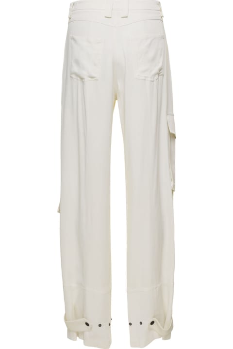 PT01 Pants & Shorts for Women PT01 White Giselle Cargo Pants In Viscose Woman