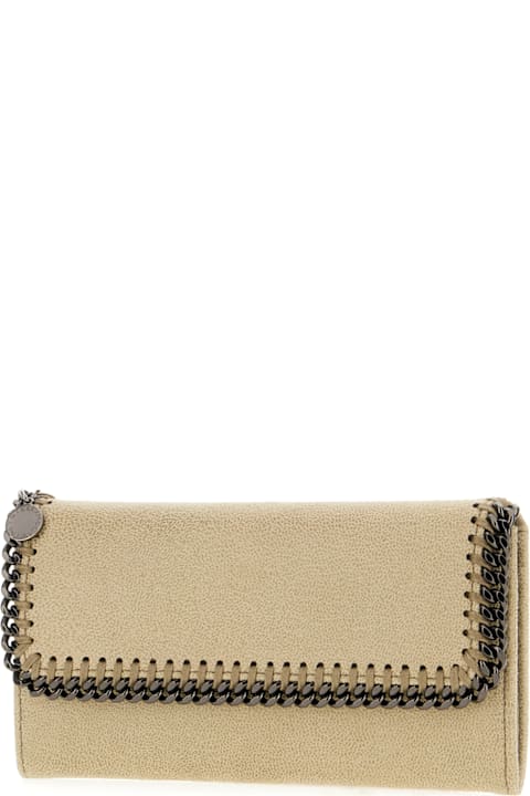 Stella McCartney for Women Stella McCartney Khaki Green Shaggy Deer Falabella Wallet