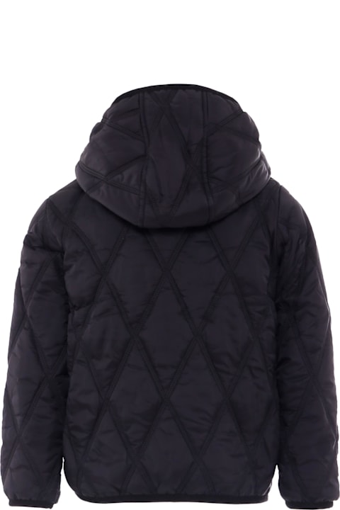 Homeware Diesel Black Down Jacket For Boy With Logo
