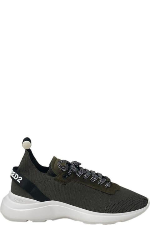 Fashion for Men Dsquared2 Logo Printed Lace-up Sneakers Dsquared2
