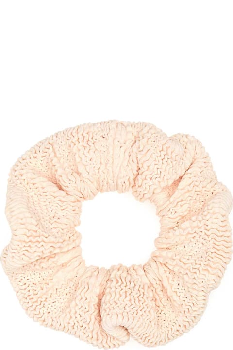 Hair Accessories for Women Hunza G Light Pink Fabric Scrunchie