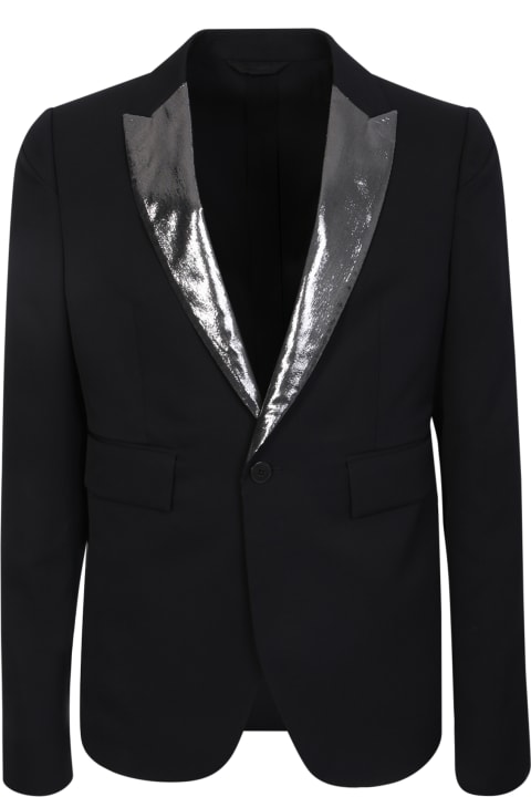 メンズ Sapioのコート＆ジャケット Sapio Contrasting Lapels Black Blazer