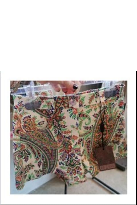 Etro Bottoms for Girls Etro Ivory Shorts For Girl With Paisley Pattern