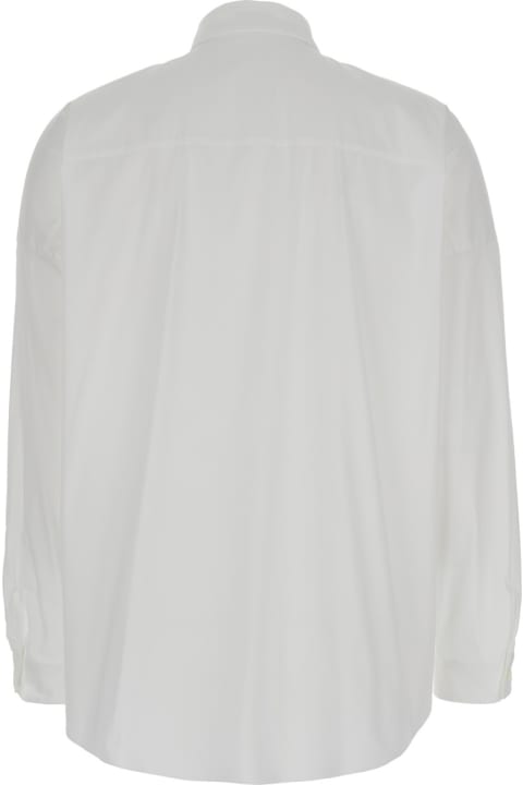 Brunello Cucinelli Topwear for Women Brunello Cucinelli Oversized White Shirt With Monile Detail In Cotton Blend Woman