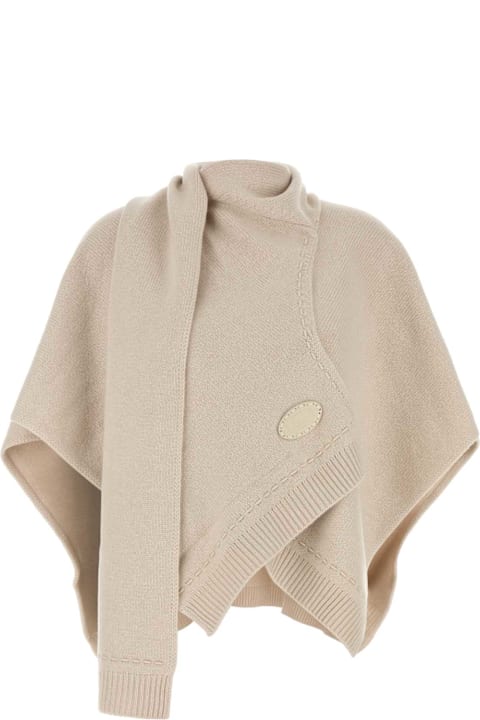 Fendi Clothing for Women Fendi Sand Cashmere Poncho