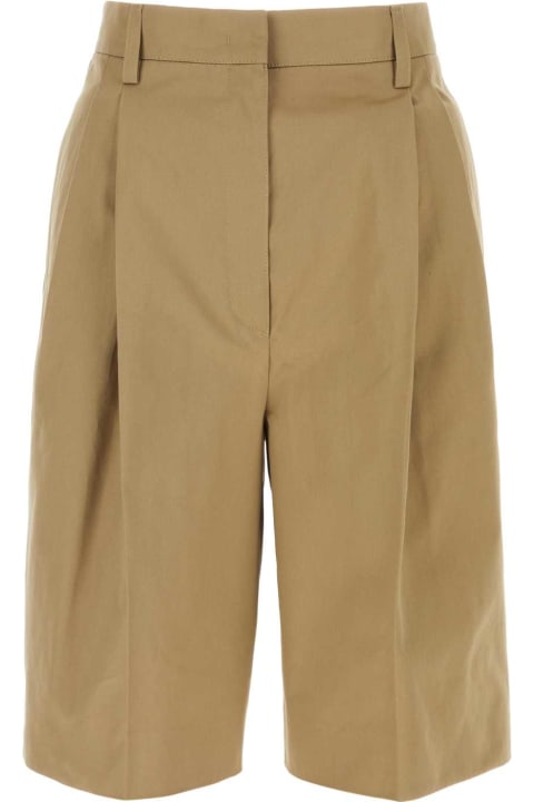 Prada Pants & Shorts for Women Prada Beige Cotton Bermuda Shorts