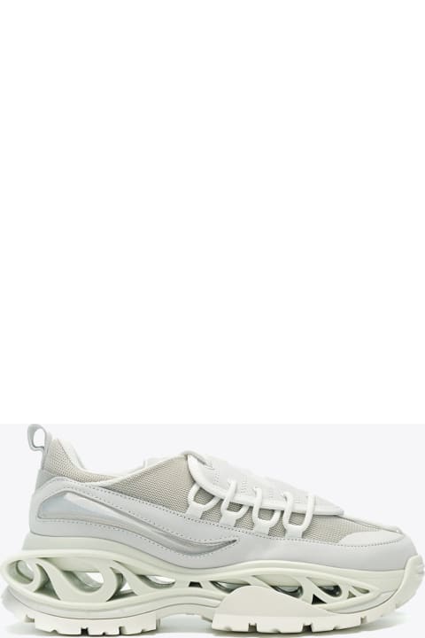 Acu Ginger Lion White leather and mesh low sneaker - Ginger Lion