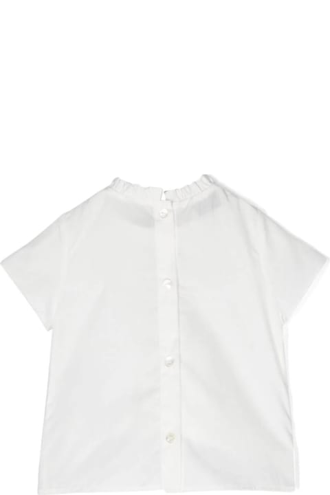 ベビーガールズ EtroのTシャツ＆ポロシャツ Etro White Blouse With Pleated Motif
