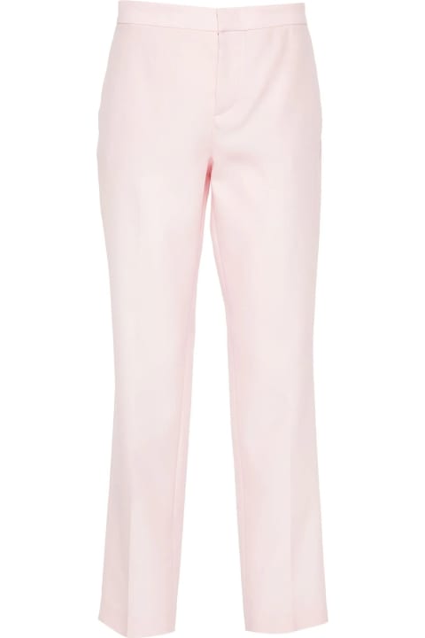 Clothing for Women Fabiana Filippi Light Pink Virgin Wool-silk Blend Trousers