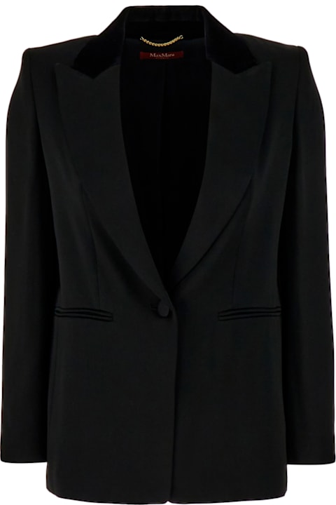 Sale for Women Max Mara Black Acetate Blend Blazer