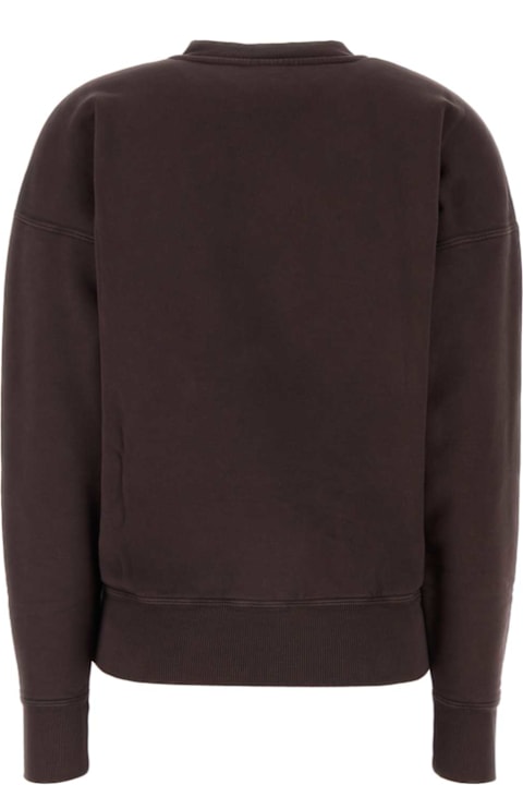 Saint Laurent الملابس لـ السيدات Saint Laurent Chocolate Cotton Oversize Sweatshirt