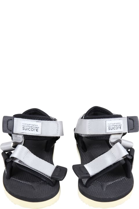 Gray "depa" Sandals For Kids With Logo