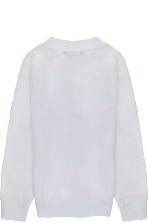 Balenciaga Boy Cotton White Sweatshirt With Simpsons Print