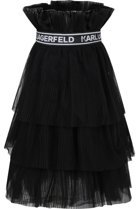 ガールズ Karl Lagerfeld Kidsのボトムス Karl Lagerfeld Kids Black Fuchsia Skirt For Girl