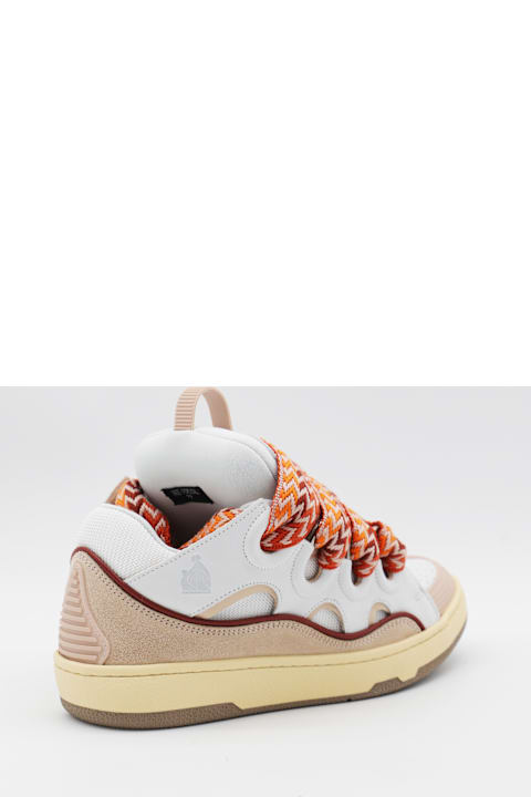 Lanvin Sneakers for Women Lanvin White And Beige Leather Sneakers