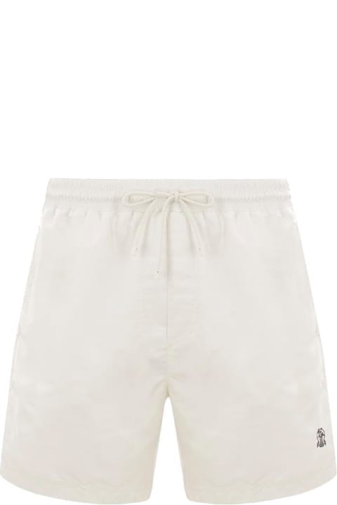 Brunello Cucinelli سراويل لـ القسم الرجالي Brunello Cucinelli Drawstring Swim Shorts