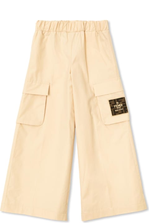 Fendi Sale for Kids Fendi Fendi Kids Cotton Trousers With Logo