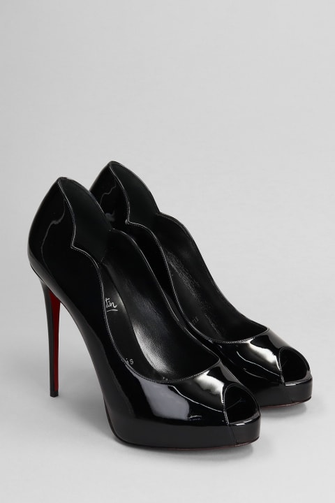 Fashion for Women Christian Louboutin Hot Chick Alta Pumps In Black Patent Leather