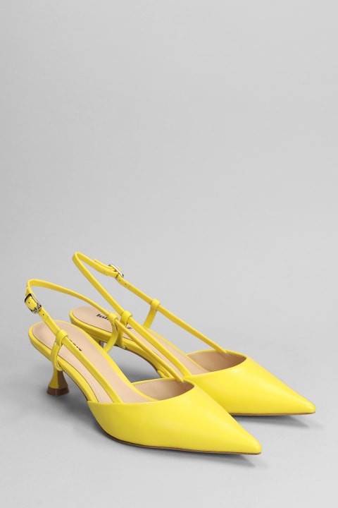 Lola Cruz High-Heeled Shoes for Women Lola Cruz Carmen 55 Pumps In Yellow Leather