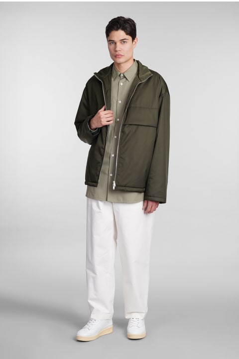 Jil Sander Coats & Jackets for Men Jil Sander Green Polyamide Blend Down Jacket