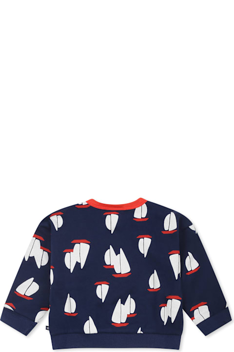 Petit Bateau Sweaters & Sweatshirts for Baby Girls Petit Bateau Blue Sweatshirt For Baby Boy