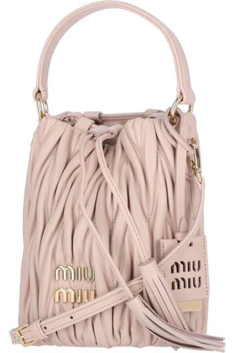 Miu Miu Bags for Women Miu Miu Logo Bucket Bag