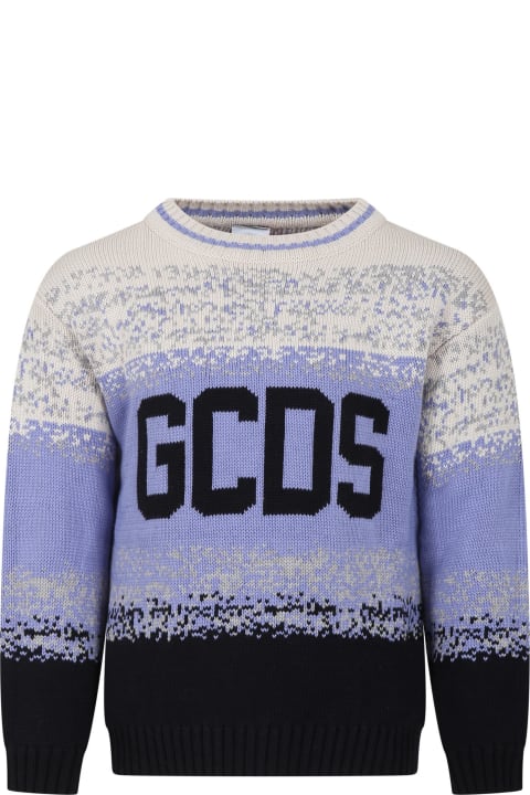 ボーイズ GCDS Miniのニットウェア＆スウェットシャツ GCDS Mini Black Sweater For Boy With Logo