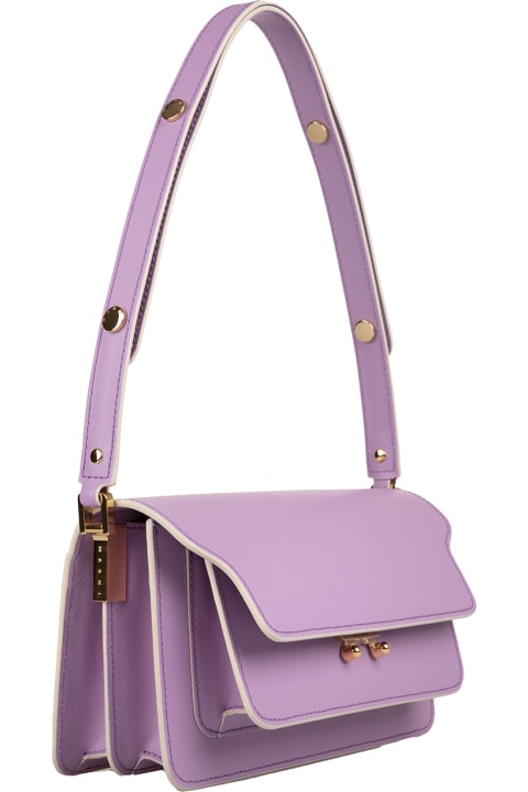 Marni for Women Marni Lilac East/west Trunk Bag In Saffiano Leather