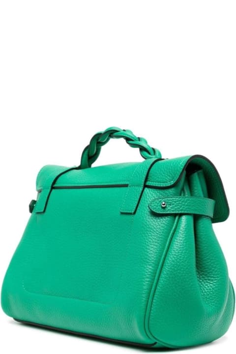 Alexa Heavy  Green Leather Handbag Mulberry Woman
