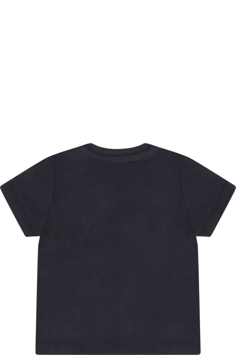 Topwear for Baby Girls Hugo Boss Blue T-shirt For Baby Boy With Logo