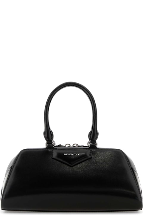 Givenchy Black Leather Small Antigona East-west Handbag