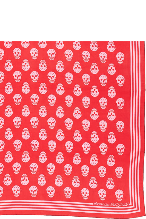 Scarves & Wraps for Women Alexander McQueen Biker Skull Print Scarf