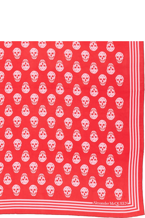 Alexander McQueen Scarves & Wraps for Women Alexander McQueen Biker Skull Print Scarf