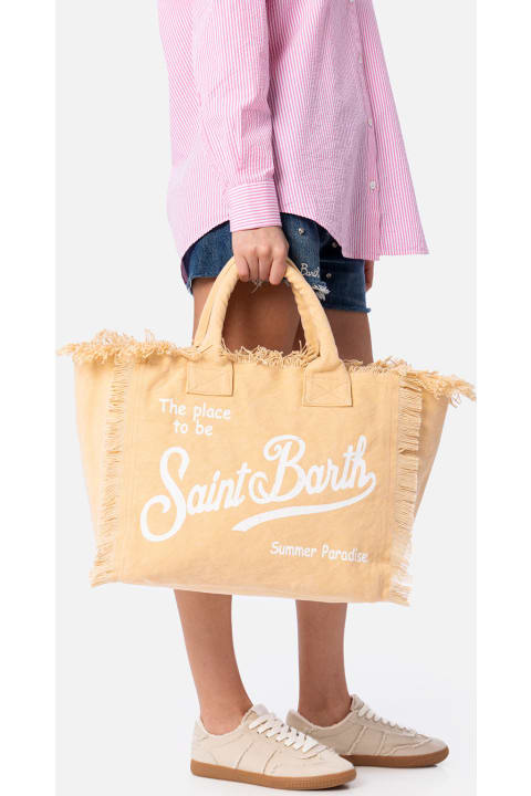 Homeware MC2 Saint Barth Beige Cotton Canvas Vanity Tote Bag
