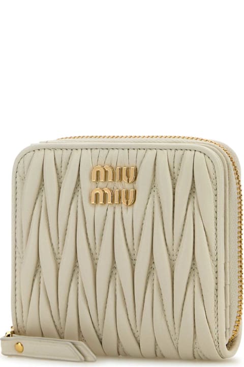 Miu Miu White Nappa Leather Wallet
