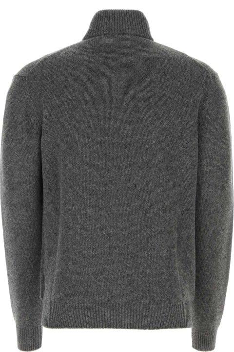 Clothing for Men Prada Dark Grey Cashmere Cardigan