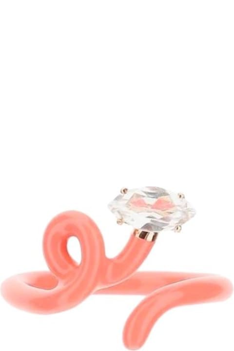 Bea Bongiasca Jewelry for Women Bea Bongiasca Viticcio Pink Ring With Small Boat