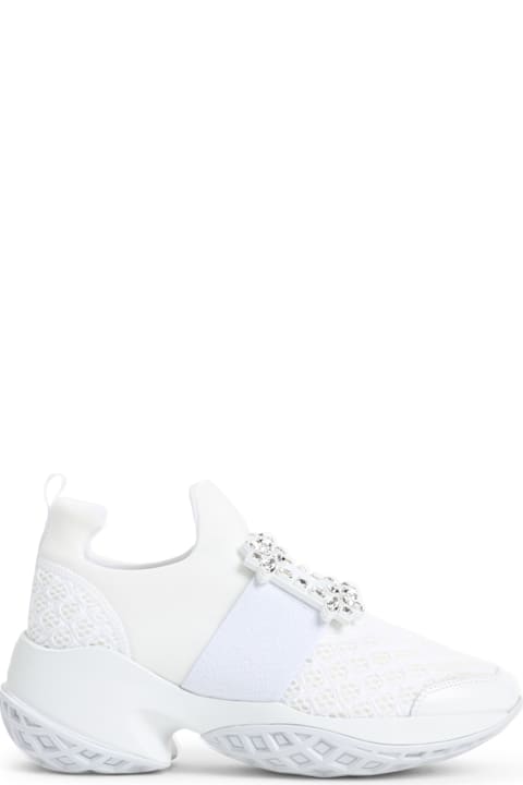 أدوات منزلية Roger Vivier Run Strass Buckle Sneakers