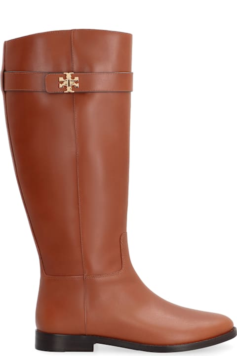 Tory Burch Boots for Women Tory Burch 'lock Ridin' Brown Leather Boots