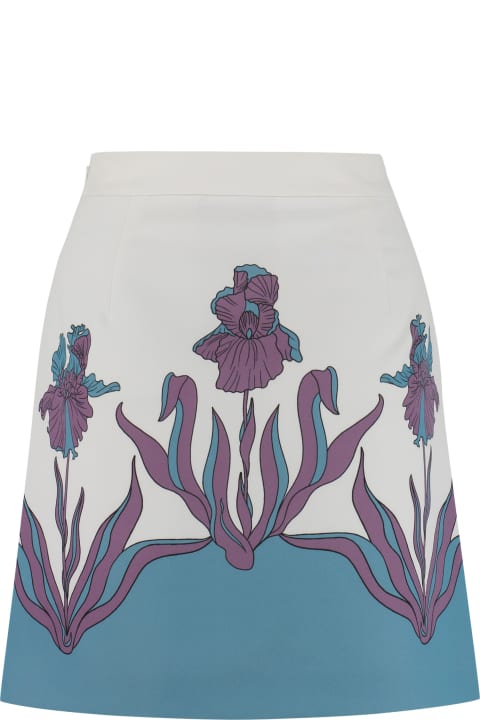 Printed Crepe Skirt