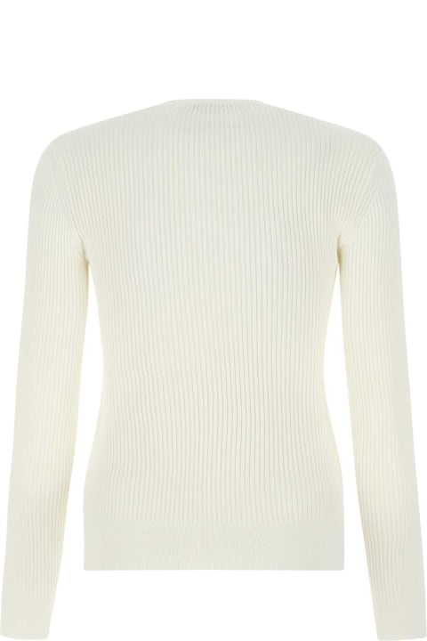 ウィメンズ新着アイテム Alexander McQueen Ivory Stretch Viscose Sweater