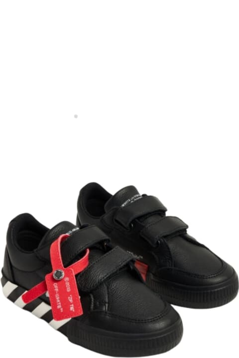 Shoes for Girls Off-White Velcro Vulcanized Leather Sneakers