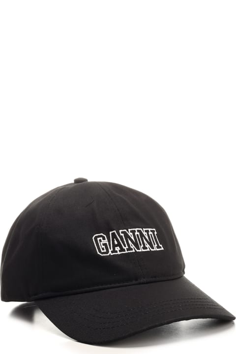 Hats for Women Ganni Signature Baseball Cap