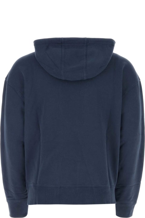 Maison Kitsuné Fleeces & Tracksuits for Men Maison Kitsuné Navy Blue Cotton Sweatshirt