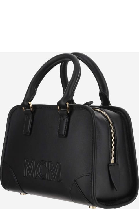 MCM Women MCM Leather Boston Bag