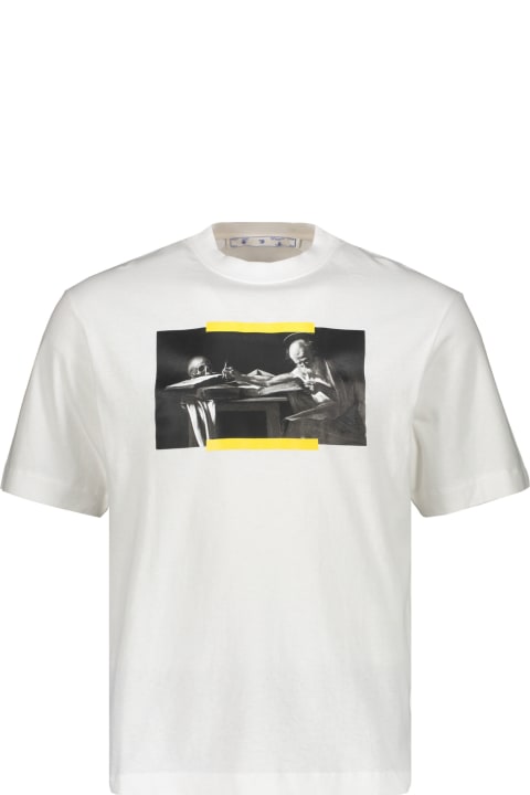Off-White Topwear for Women Off-White Printed Cotton T-shirt